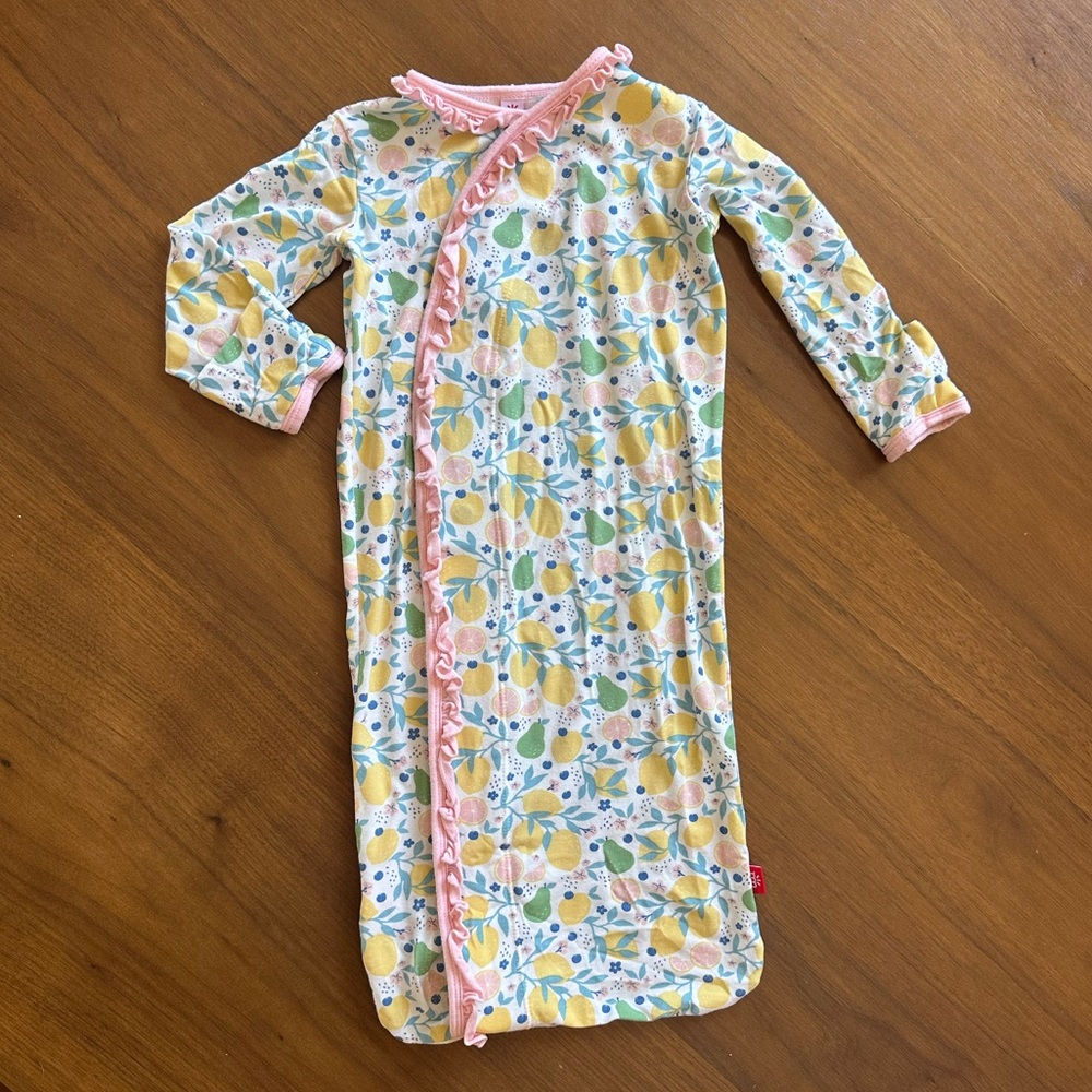 Magnetic Me Floral & Citrus Newborn Gown